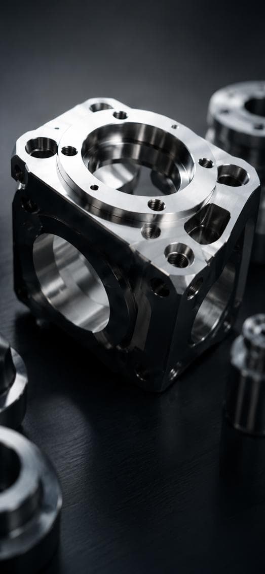 Multi-axis milled aluminium component