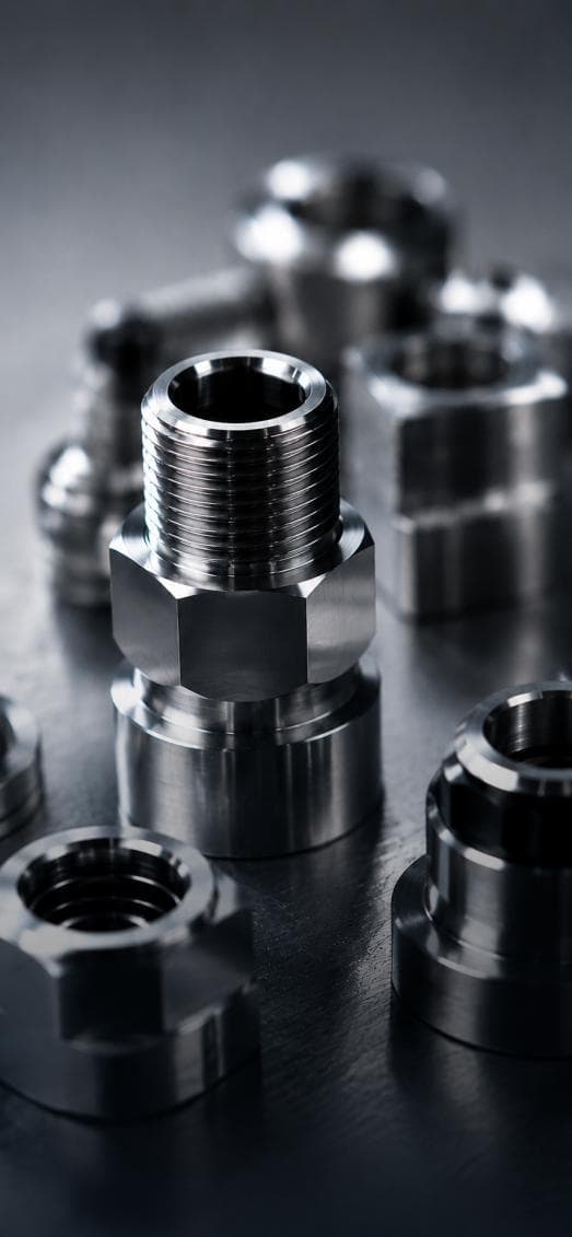 Turned stainless steel components